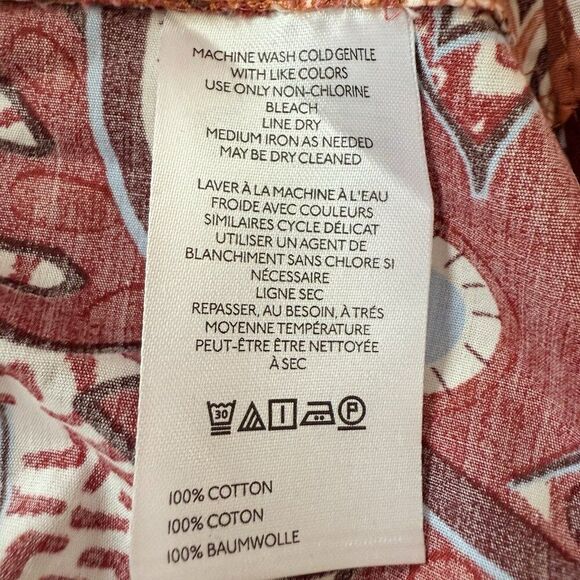 Anthropologie Somerset Maxi Dress Womens XS Bronze Orange Floral Pockets V-Neck - Picture 11 of 15